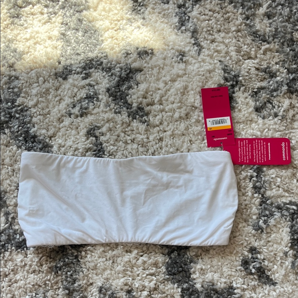 White Strapless Bandeau Top - Commando S/M